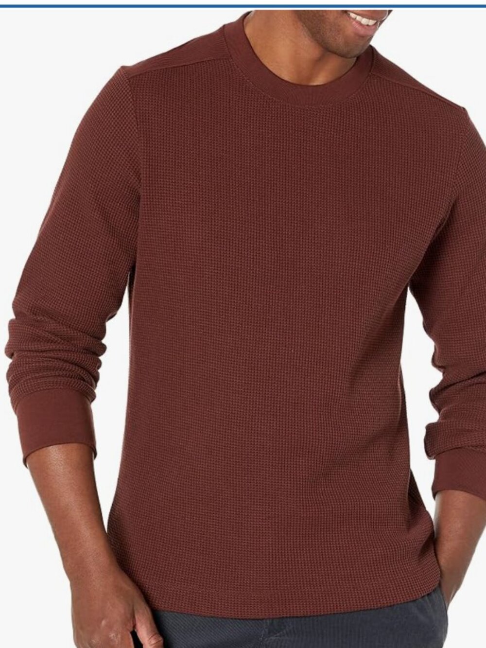 New w Tags Theory Mattis Studio Waffle Crewneck in chocolate size large